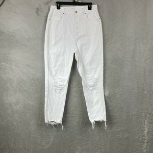 Pacsun Women Ultra High Rise Slim Jeans Size 30 White Distressed